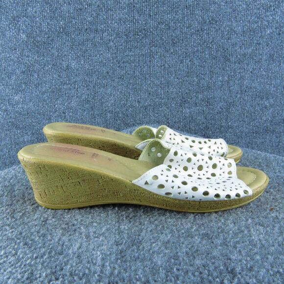 Spring Step Women Slide Sandal Shoes Size 40 Medium White Leather - Picture 4 of 9